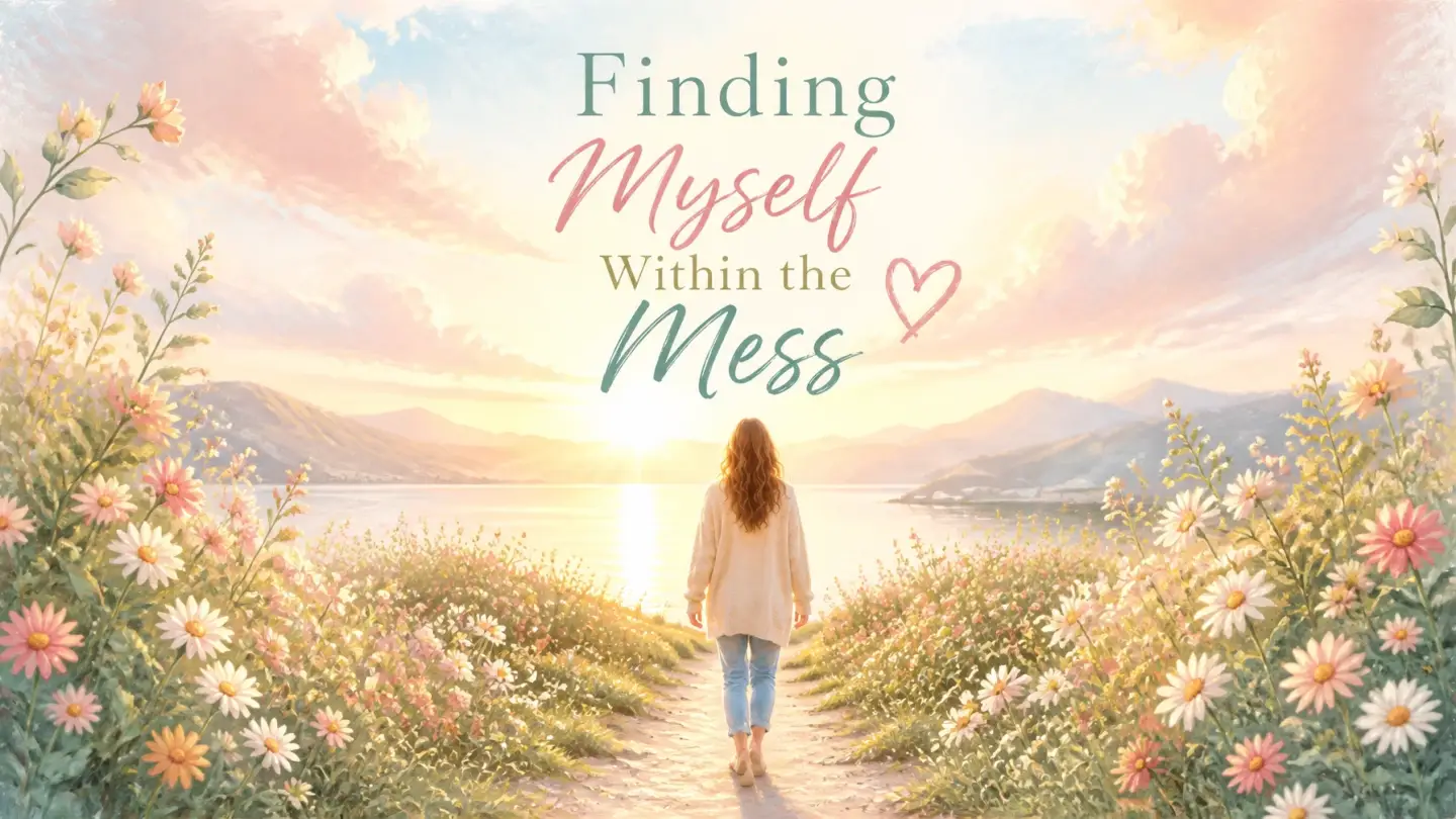 A woman walking toward a sunrise, symbolizing the journey from mess to healing